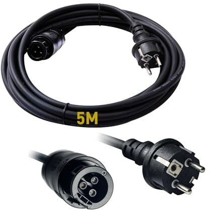 Balkonkraftwerk Kabel AC Kabel 5m mit VDE Zertifikat, Wechselrichter Kabel 3 polig mit Betteri BC01 Buchse(IP68), für Mikrowechselrichter