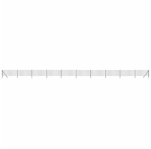 vidaXL Maschendrahtzaun, Gartenzaun Wildzaun mit PVC Beschichtung, Drahtzaun Begrenzungszaun für Außenbereich, Drahtgitter Maschendraht, Anthrazit Verzinkter Stahl