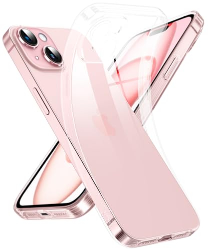 Supdeal Crystal Clear Case for iPhone 15 Plus, [Not Yellowing] [Camera Protection] [Military Grade Drop Tested] Transparent Shockproof Protective Case Soft Silicone Slim Cover, 6.7, Transparente