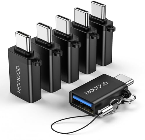 MOGOOD Adattatore USB C Maschio a USB 3.0 Femmina, Adattatore USB a USB C Convertitore OTG Compatibile MacBook Pro, Chromebook, Pixelbook, Microsoft Surface Go, Samsung Galaxy S20 S21 S22 Pixel