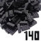 WYSWYG Building Bricks 2x4 Stud 140 Pcs, Classic Building Blocks, Building Bricks Only Compatible with Most Major Brands,Black