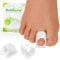 Bukihome Hammertoe Corrector - 6 Pack Toe Splints - Soft Gel Toe Straighteners - Realign Bent, Curled, Crooked, Claw, Hammer Toes - Toe Corrector for Men and Women, Large Sizes (White)