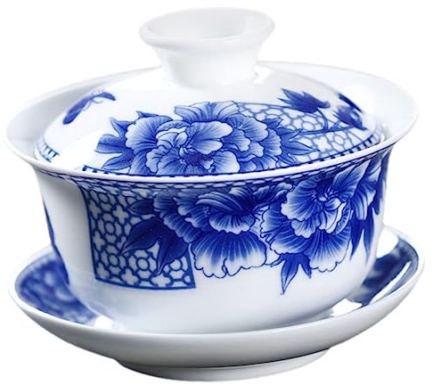Ciieeo 1 Jeu Tasse à Thé Gaiwan Décor Vintage Tasse à Thé Et Soucoupe Avec Couvercle Tasse à Thé Japonaise Tasse à Thé Soupière Vintage Soupière Plateau Tasse Ancien Bol à Thé Céramique