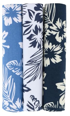 Trafalgar Herren Taschentücher Mana Hawaii-Print Baumwolle (3er-Pack), Mehrfach, Einheitsgröße