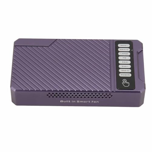 Boîtier de Disque Dur RAID 20 Gbit/s, Boîtier RAID NVMe Double Baie, Lecteur SSD M.2 NVMe 4 Modes, Boîtier de Disque Dur Externe Haute sécurité pour Transmission Informatique