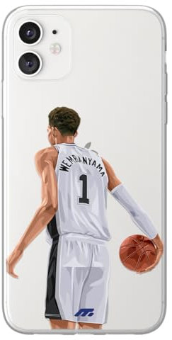 MYCASEFC Coque Basketball Victor Wembanyama Spurs Personnalisée Alcatel U5 4G. Housse de Basketball pour Smartphone pour Les Fans de Basketball - Idée Cadeau - Design de qualité supérieure.