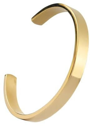 Eigso 6MM 8MM Edelstahl offener Armreif Armband für Frauen Männer Unisex Vintage Inspiration Minimalistische Manschette Armband für Frau Mann