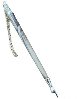 Puntero de Torá de madera de olivo auténtica con cadena, marcador de libro hecho a mano de 8 pulgadas para lectura de las Escrituras