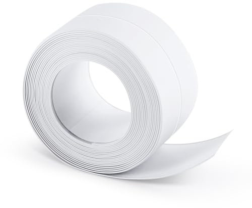 Ciusdkler Dichtungsband für Badezimmer, Dichtungsband Selbstklebend, Weißes Dichtband, Flexibles Wasserdichtes klebeband für Küchen, Waschbecken, Badezimmer, Toiletten, Ecken (1 Rolle)