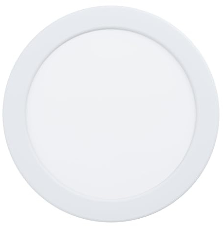 EGLO connect.z Smart-Home LED Bad-Einbaustrahler Fueva 6-Z, flach, Ø 16 | 6 cm, ZigBee, App und Sprachsteuerung Alexa, RGB, warmweiß-kaltweiß, dimmbar, Metall Einbauspot weiß, IP44