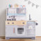 Kinderküche Holz, Spielküche Kinder,Weiße Holzküche, Kinderküche aus Holz für Spüle, Backofen und Küchenzubehör,Sensorisches Spielen, Küche Kinder, ab 3 Jahren