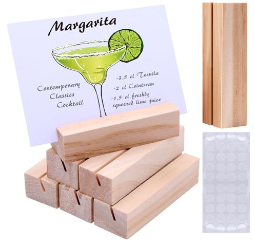 TETEWEVER 20 Pièces Porte Photo en Bois, Porte Menu, Porte Nom Table, Support Photo pour Restaurants, Mariages, Banquets et Fêtes