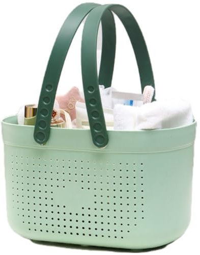 Panier De Douche Portable, Panier De Rangement en Plastique pour Organisateur De Produits De Toilette avec Poignée, Bac De Rangement pour Salle De Bain Cuisine
