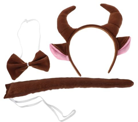TOBBOMEY Einzigartiges Set Aus Stirnband Und Mit Stierhörnern in Für Halloween-verkleidungen Kinderpartys Und Events