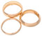 OATIPHO Minimalistische Eleganz 3-tlg. Breite Armbänder Aus Eisen Stapelbar Goldener Armreif Für Frauen Trendiger Schmuck