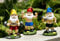 Funny Workout Garden Gnomes Statues, 3pcs 15.5cm Outdoor Funny The Muscular, Barbell and Dumbbell Gnomes Decorations Set for Yard, Lawn, Patio (Workout Gnomes Set)