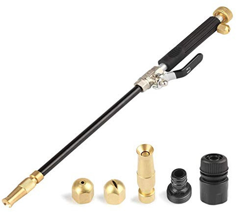 High Pressure Washer Lance, High Pressure Power Washer Gu-n, Portable Garden Hose Pressure Washer Attachment with 3 Nozzles for Cleaning Garden Sidewalk Gutter Window and Car Washing