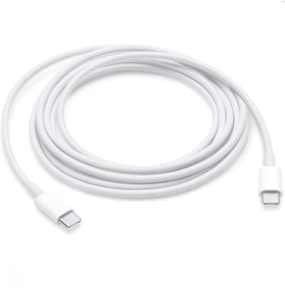 CO2 USB-C Schnellladekabel für iPhone, 100W Schnellladung, Weiß, Ladegerät Kompatibel mit iPhone 16, 15, Pro, Max, Plus, MacBook, iPad Pro, USB Typ C (2m)