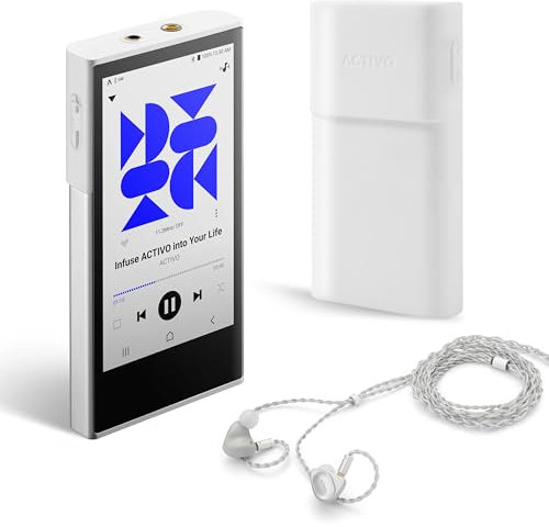 Activo Starter Bundle Pack – P1 Digital Audio Player, Volcano In-Ear Auricolari & P1 Custodia Protettiva