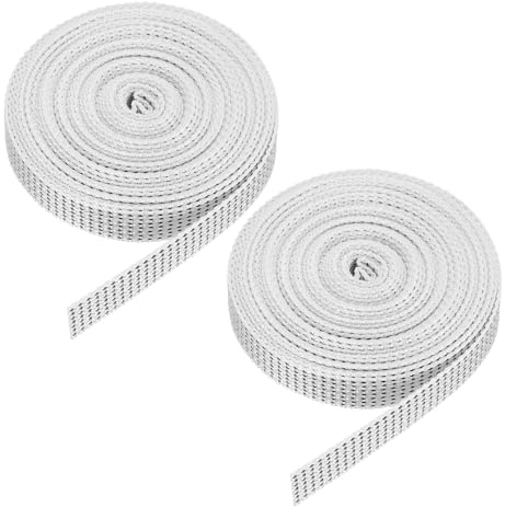 QUARKZMAN 2 Stück 6m Rolladengurt 16 mm für Rolladen Aufschraubwickler Gurtwickler Aufputz, Türen Fenster Rolladen Gurtband Jalousie Rollladen Austauschen Reparaturset, Schwarz/Weiß