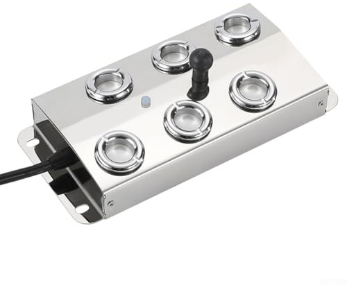 Yuanpgky Fischteich für Mister-Zerstäuberplatte für Wasserlandschaft und Steingarten-Landschaft, Edelstahl-Nebel mit 8 Köpfen, DC 45 V für Garten-Nebelsystem (6 Köpfe)