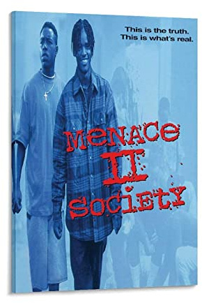 WQBYDS Leinwand Bilder 40 * 60cm Senza Cornice Menace II Society Poster Movie Wall Art Soggiorno Poster Camera da letto Stampe