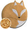 LESCHI Wärmekissen - 4 Kammer Körnerkissen für Mikrowelle - Tier Fuchs Beige - anschmiegsames Getreidekissen mit Bio Weizen - ideal als Wärmespender im Winter und für den Bauch
