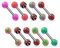 Monster Piercing 10 Stück Packung von ausgefallenen Multi Color Checker UV Ball mit 16MM Länge - 14 Gauge 316 L chirurgischer Stahl Straight Barbell Zunge Bar Piercing