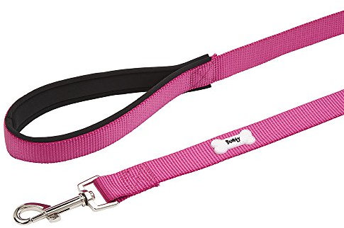 Bunty Middlewood Dog Lead 120cm Long Soft Padded Strong Fabric Dog Puppy Pet Lead with Clip for Collar (Pink)