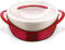 Pinnacle Thermoware Auflaufform – Große Suppen- und Salatschüssel – Isolierte Servierschüssel mit Deckel (rot, 2.6 qt)