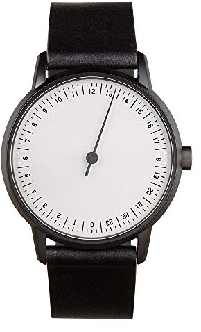 slow Round 12 - All Black Leather, White Dial