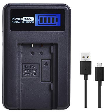 PowerTrust VW-VBT380 VW-VBT190 Battery Charger for Panasonic HC-V210, HC-V550, HC-V260, HC-V180, HC-W580, HC-V110, HC-V160, HC -V380, HC-V250, HC-V520, HC-V130, HC-V510