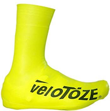 VeloToze – Couvre-chaussures Hauts 2.0 Pour Vélo De Route, Jaune Vif, Taille M