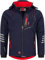 Arctic Seven Herren Softshell Jacke Funktionsjacke Outdoor Regenjacke Atmungsaktiv Fleece Innenfutter AS301 [AS-301-Navy-Rot-Gr.4XL]