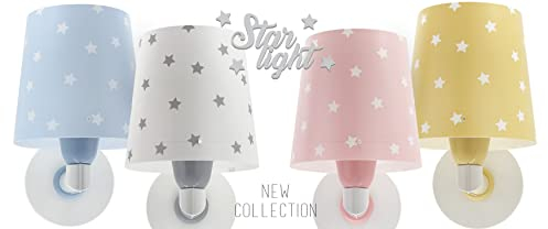 Dalber kinder Wandlampe, Kinderlampe Wandleuchte kinderzimmer Wolken Star Light Sterne Gelb, 82219A, E27