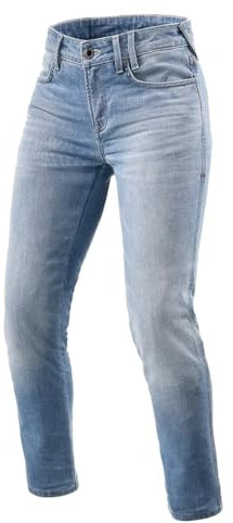 Revit Shelby 2 SK Damen Motorrad Jeans (Blue Stone Wash,Short 34)