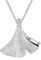 Materia Damen Kettenanhänger Ginkgo Schmuck Silber 925 rhodiniert Halskette 50cm KA-12-Silber_K97-50