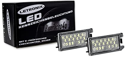 letronix SMD LED Kennzeichenbeleuchtung Module mit E-Prüfzeichen Kompatibel mit: 500 / Viper/Levante/Grand Cherokee/Compass/Patriot