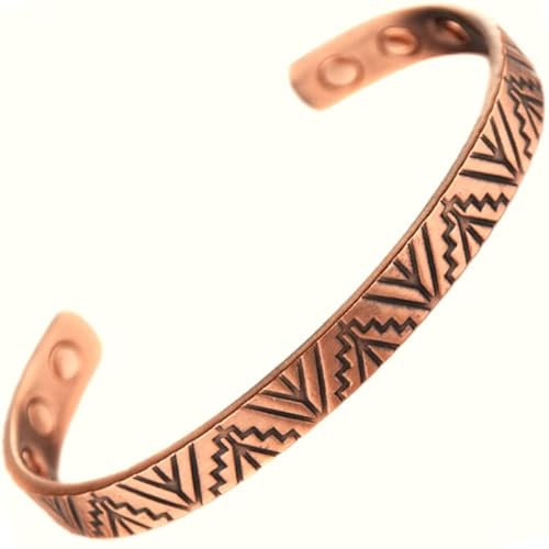 Anubis Armband aus massivem Kupfer mit 6 Magneten