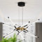 minifair Moderne Sputnik-Kronleuchter, LED-Deckenleuchte, Schwarz und Gold Kronleuchter, eingebettete Pendelleuchten neue Kunst Hängelampen für Esszimmer,Küche,Schlafzimmer,Wohnzimmer (Dimmbar)
