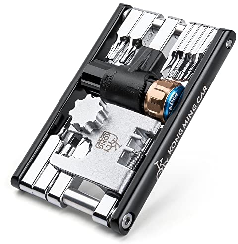 Fahrrad-Werkzeug mit CO2-Inflator – Fahrradkettenwerkzeug/Torx/Sechskant/Schraubendreher – Fahrrad-Multitool-Set, kompaktes und leichtes Reparaturwerkzeug für Rennräder und Mountainbikes