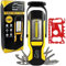 DIY TECH UK - 18 in 1 Torch Multi Tool Gifts for Men + Free 48 in 1 Wallet Tool - 300 Meter Beam - Gift for Him Husband - Boyfriends Valentines Day Ideas Father s Day Her Adult Camping DIY - Yellow