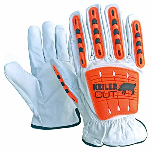 KEILER CUT schnittfester Schutzhandschuh aus Leder nach EN 420, EN 388:2016 (3341F), CE-Cat.II Größe 9, 1 Paar