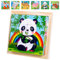 Bilderwürfel Holz, 3D Würfelpuzzle Puzzlespiele, 6 in 1 Tier Motive mit 16 Würfel, Holzpuzzle Montessori Spielzeug für Kinder ab1 2 3 4 Jahren