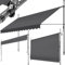 tectake Store banne sans Perçage Auvent Marquise Retractable avec Manivelle Multi-Fonction Store latéral Enroulable Brise Vue Brise Soleil Opaque en Aluminium - Noir/Gris, 400 x 180 cm