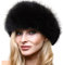 Damen Kunstfellmütze, russischer Kosaken-Stil, Wintermützen, Fuchs-Kunstfell, Schwarz, Einheitsgröße
