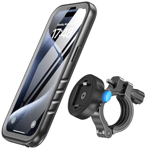 SPORTLINK Supporto Telefono Bicicletta per iPhone 15 Pro - Alluminio Porta Cellulare Bici [ 360° Regolabile ] Manubrio Porta Cellulare Moto Navigatore Bike Bicicletta Monopattino