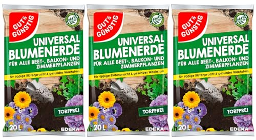 Gut & Günstig Universal Blumenerde 3 x 20 l (60l)