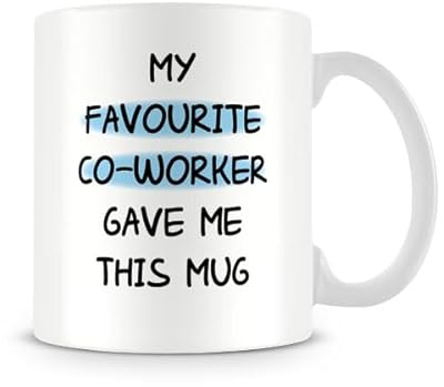 Behind The Glass - My Favourite Co-Worker Gave Me This Mug - Funny Mug for The Office, Ceramic, 11fl.oz.