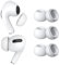 3 Paia Auricolari di Ricambio per AirPods Pro Gen 1&2 di MMOBIEL - Gommini in Silicone con Foro di Riduzione del Rumore, Box Stoccaggio Portatile e Adatto alla Custodia di Ricarica - S – Bianco